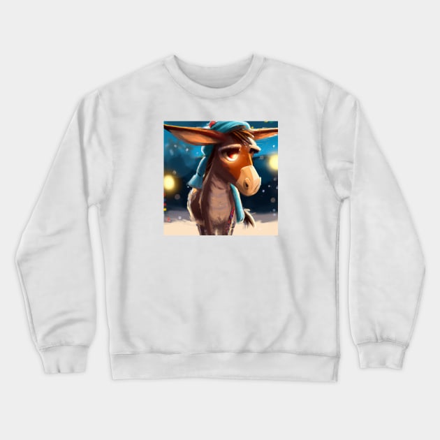 Cute Mule Drawing Crewneck Sweatshirt by Play Zoo